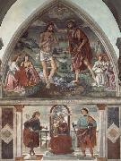 Domenicho Ghirlandaio, Taufe Christ und Thronende Madonna mit den Heiligen Sebastian und julianus